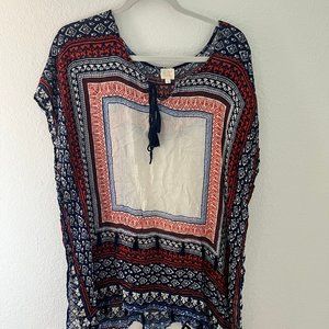 Surf Gypsy Tribal Pattern Light Weight Beach Cover Up/ Dress